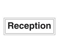 V Safety Reception 300 x 100 mm - 2mm Super-Tough Rigid Plastic Safety Sign