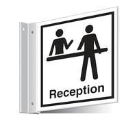V Safety Reception Corridor Sign 150 x 150 mm - 3mm Indoor Palboard Safety Sign
