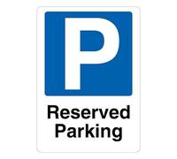 V Safety Reserved Parking - Blue Parking 210 x 297 mm (A4) - Glow In The Dark Self Adhesive Vinyl Safety Sign