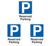 V Safety Reserved Parking - Blue Parking 210 x 297 mm (A4) - Self Adhesive Vinyl Safety Sign (Pack of 3)