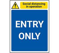 V Safety SD In Operation - Entry Only - 150mm x 200mm - 1mm Rigid Plastic