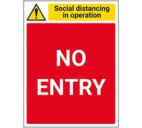 V Safety SD In Operation - No Entry - 300mm x 400mm - 1mm Rigid Plastic