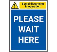 V Safety SD In Operation - Please Wait Here - 150mm x 200mm - Self Adhesive Vinyl