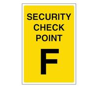 V Safety Security Check Point F 100 x 150 mm - 2mm Super-Tough Rigid Plastic