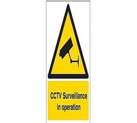V Safety Security Notice, CCTV Surveillance Camera In Use Sign - 300mm x 400mm - 1mm Rigid Plastic