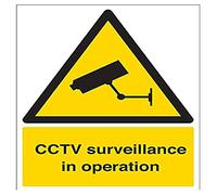 V Safety Security Notice, Closed Circuit Surveillance Camera In Operation Sign - 300mm x 400mm - 1mm Rigid Plastic