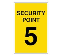 V Safety Security Point 5 100 x 150 mm - 2mm Rigid Plastic