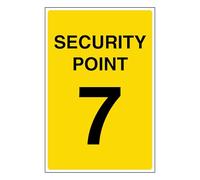 V Safety Security Point 7 200 x 300 mm - 2mm Super-Tough Rigid Plastic