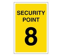 V Safety Security Point 8 100 x 150 mm - Glow In The Dark Self Adhesive Vinyl
