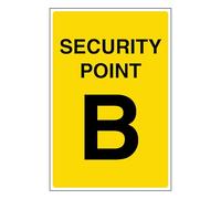 V Safety Security Point B 100 x 150 mm - 1mm Rigid Plastic