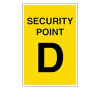 V Safety Security Point D 100 x 150 mm - 2mm Rigid Plastic