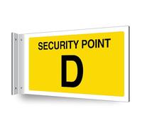 V Safety Security Point D - Corridor Sign 300 x 150 mm - 3mm Indoor Palboard + T Channel - Customised