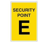 V Safety Security Point E 100 x 150 mm - 2mm Rigid Plastic