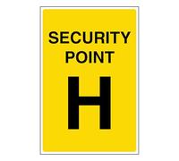 V Safety Security Point H 100 x 150 mm - Glow In The Dark 1mm Rigid Plastic