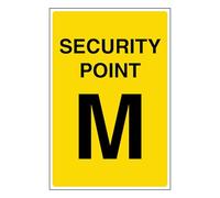 V Safety Security Point M 100 x 150 mm - 2mm Rigid Plastic
