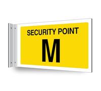 V Safety Security Point M - Corridor Sign 300 x 150 mm - 3mm Indoor Palboard + T Channel - Customised