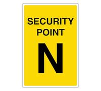 V Safety Security Point N 100 x 150 mm - 2mm Super-Tough Rigid Plastic