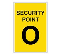 V Safety Security Point O 100 x 150 mm - 1mm Rigid Plastic