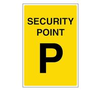V Safety Security Point P 100 x 150 mm - 2mm Super-Tough Rigid Plastic
