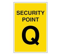 V Safety Security Point Q 100 x 150 mm - 2mm Super-Tough Rigid Plastic