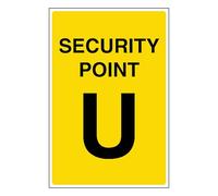 V Safety Security Point U 100 x 150 mm - 2mm Rigid Plastic