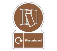 V Safety Shaped WRAP - Plasterboard 200 x 300mm Safety Sign - 1mm Rigid Plastic