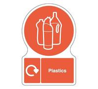 V Safety Shaped WRAP - Plastics 300 x 400mm Safety Sign - 3mm Aluminium Composite