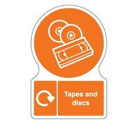 V Safety Shaped WRAP - Tapes & Discs 200 x 300 mm Safety Sign - 2mm Super-Tough Rigid Plastic