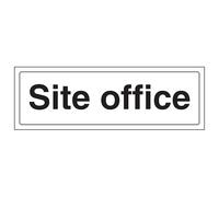 V Safety Site Office 300 x 100 mm - Glow In The Dark Self Adhesive Vinyl Safety Sign