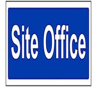 V Safety Site Office Sign - 300mm x 100mm - 1mm Rigid Plastic