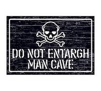 V Safety Skull & Crossbones/Do Not Entargh Man Cave Sign - 300mm x 200mm - Rigid Plastic