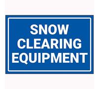 V Safety Snow Clearing Equipment Sign - 400mm x 300mm - Self Adhesive Vinyl