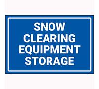 V Safety Snow Clearing Equipment Storage Sign - 300mm x 200mm - Self Adhesive Vinyl