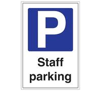 V Safety Staff Parking - Portrait 300 x 400 mm - 3mm Reflective Aluminium Composite Safety Sign