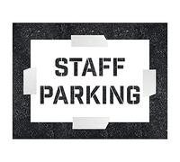 V Safety Staff Parking Stencil - 600x400mm - 1.1mm Polypropylene