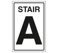 V Safety Stair A 200 x 300 mm - Glow In The Dark Self Adhesive Vinyl Safety Sign