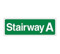 V Safety Stairway A 450 x 150 mm - 2mm Rigid Plastic Safety Sign