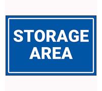 V Safety Storage Area Sign - 400mm x 300mm - Self Adhesive Vinyl