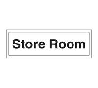 V Safety Store Room - Landscape 300 x 100 mm - 2mm Rigid Plastic Safety Sign
