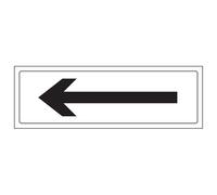 V Safety Straight Arrow 300 x 100 mm - Glow In The Dark Self Adhesive Vinyl Safety Sign