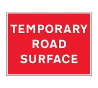 V Safety Temporary Road Surface 600 x 450 mm - 2mm Rigid Plastic Safety Sign