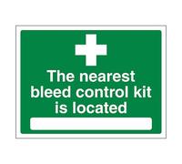 V Safety The Nearest Bleed Control Kit Is Located 400 x 300 mm - 3mm Aluminium Composite