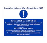 V Safety The Noise At Work Regulations 2005 600 x 450 mm - 3mm Aluminium Composite Safety Sign