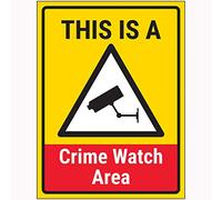 V Safety This Is A Crime Watch Area Sign - 150x200mm - Self Adhesive Vinyl