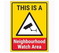 V Safety This Is A Neighbourhood Watch Area 150 x 200mm - 1mm Rigid Plastic Safety Sign