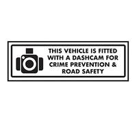 V Safety This Vehicle Is Fitted with A Dashcam For Crime Prevention Sign - 200mm x 80mm - Window Sticker