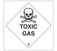 V Safety Toxic Gas Diamond 100 x 100 mm - 3mm Aluminium Composite Safety Sign