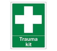 V Safety Trauma Kit - Portrait 450 x 600 mm - 3mm Aluminium Composite
