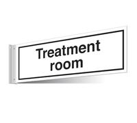 V Safety Treatment Room Corridor Sign 450 x 150 mm - 3mm Indoor Palboard Safety Sign