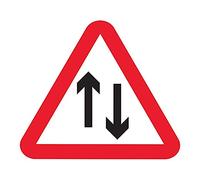 V Safety Two Way Traffic - 3mm Alumcomp Ra1 Anti Graffiti - 600x600mm